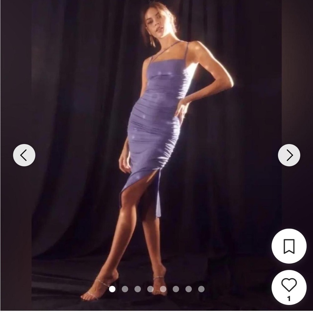 NWT A&F Bodycon Ruched Dress - Picture 3 of 10